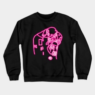 KLIMT - The Kiss (pink neon) Crewneck Sweatshirt